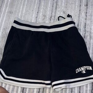 Champion Black with White Trim Athletic Shorts